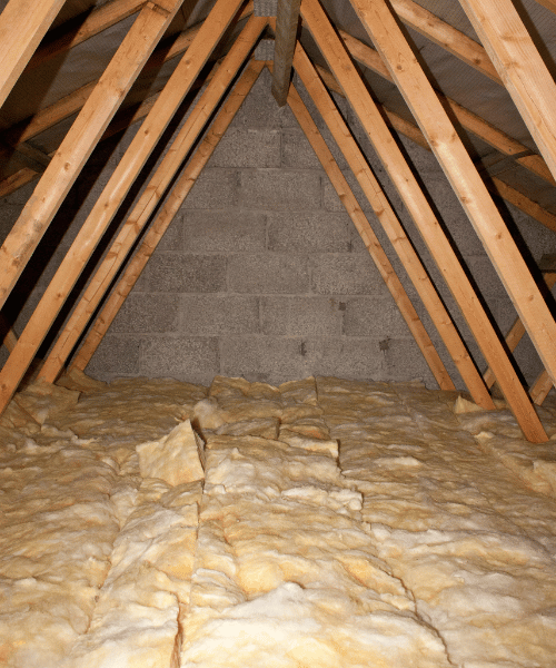 Floor insulation in an attic