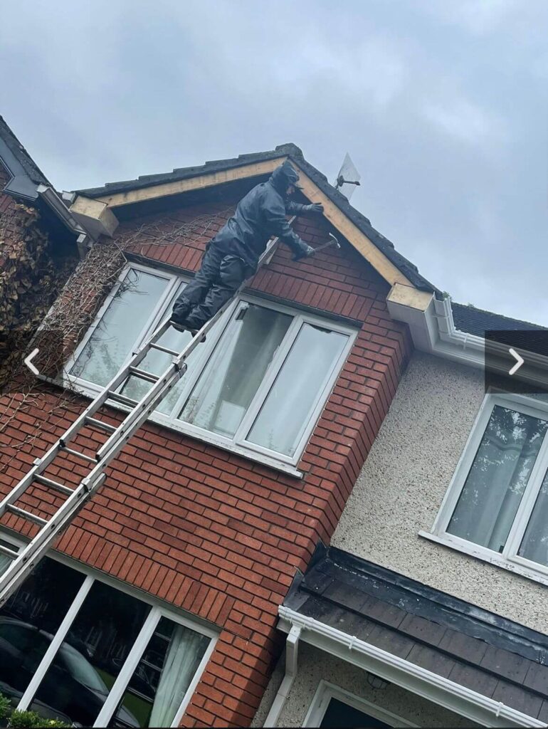 New gutters and fascia being fixed