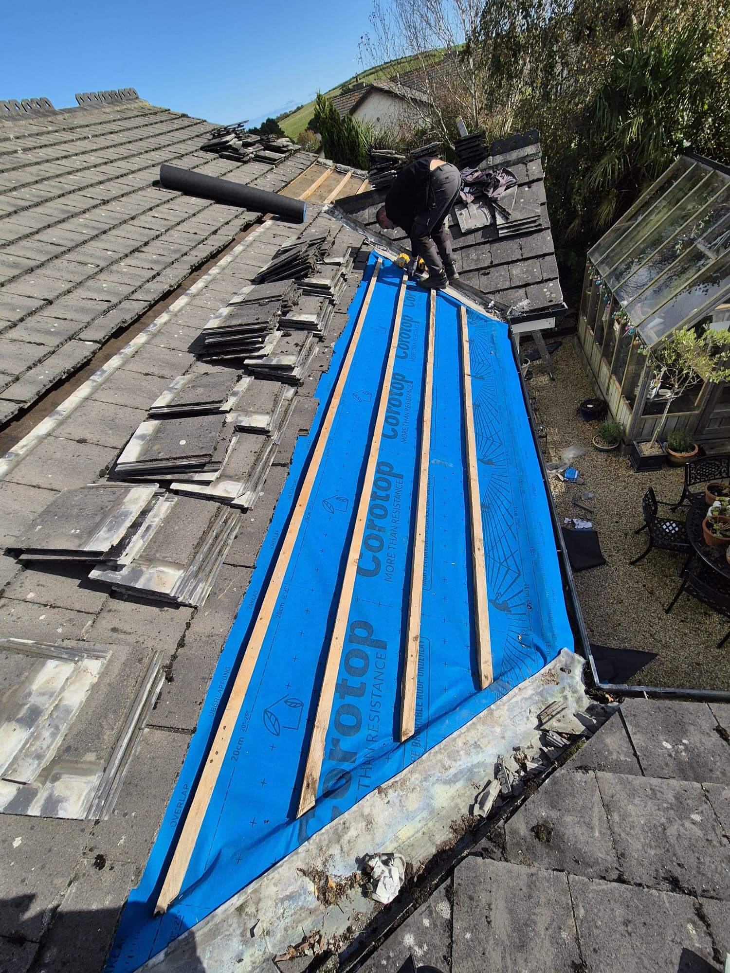 New roof tiles